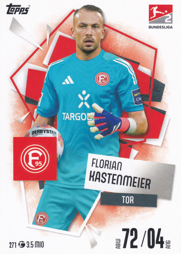 Florian Kastenmeier - Fortuna Düsseldorf - Topps Match Attax 2025 - Basis Karte - Nr. 271