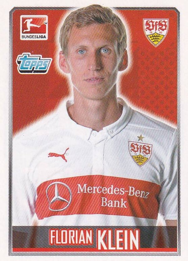 Florian Klein / VFB Stuttgart / Topps Bundesliga 2014 / Basis Bild / Nr. 250