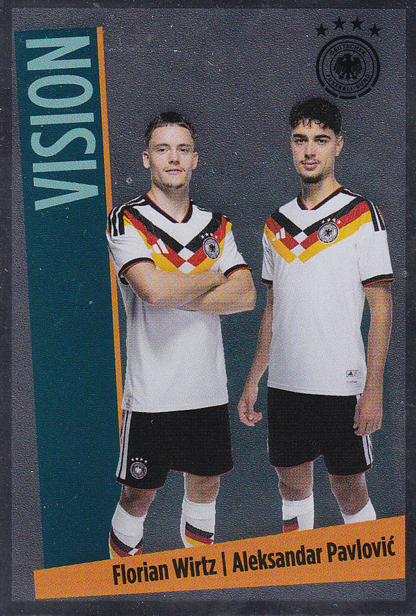 Florian Wirtz & Aleksandar Pavlovic - Deutschland - Panini Offizielle DFB Karten - Vision - Nr. 5