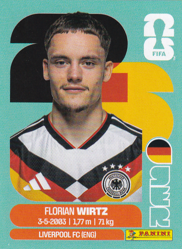 Florian Wirtz - Deutschland - Panini WM 2026 - Basis Bild - GER 11