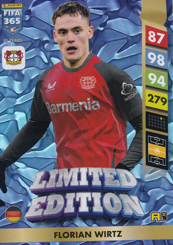 Florian Wirtz / Bayer Leverkusen / Panini Fifa 365 Jahr 2025 / Limited Edition
