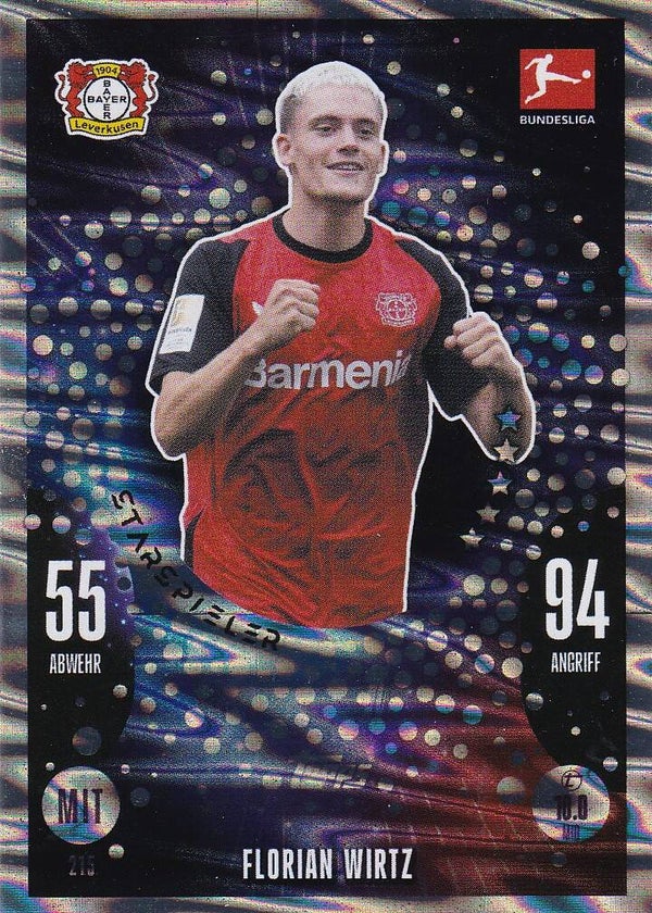 Florian Wirtz - Bayer 04 Leverkusen / Topps Match Attax 2024 / Star-Spieler / Nr. 215