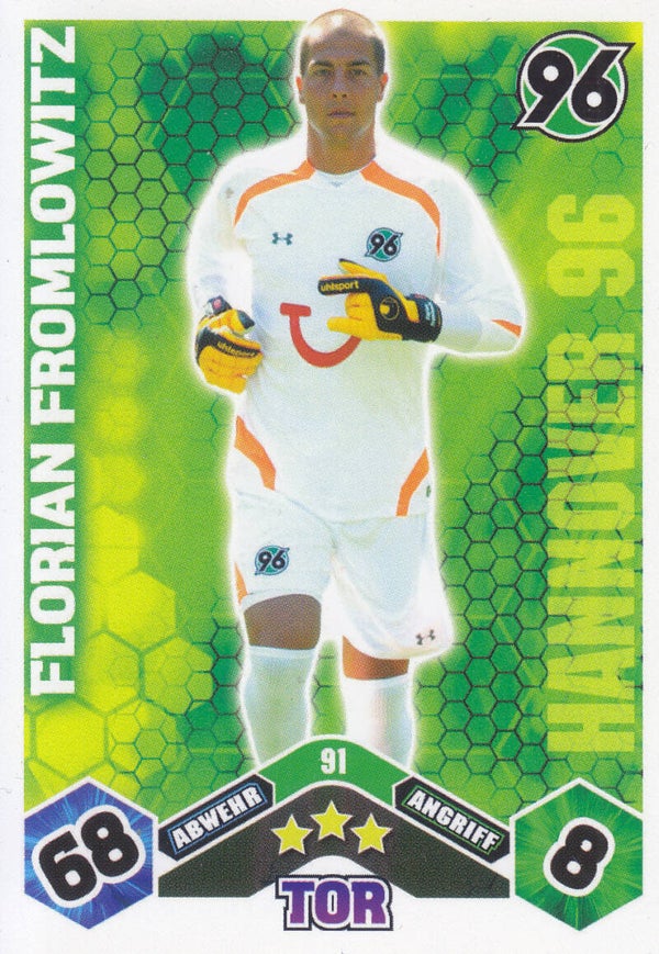 Florian Fromlowitz / Hannover 96 / Topps Match Attax 2010 / Basis Karte / Nr. 91