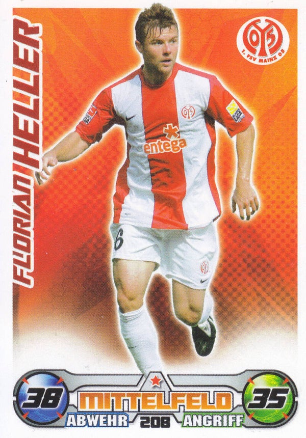 Florian Heller / 1.FSV Mainz 05 / Topps Match Attax 2009 / Basis Karte / Nr.208