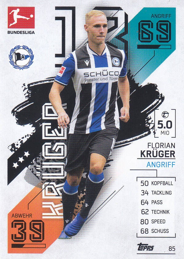 Florian Krüger / Arminia Bielefeld / Topps Match Attax 2021 / Basis Karte / Nr.85