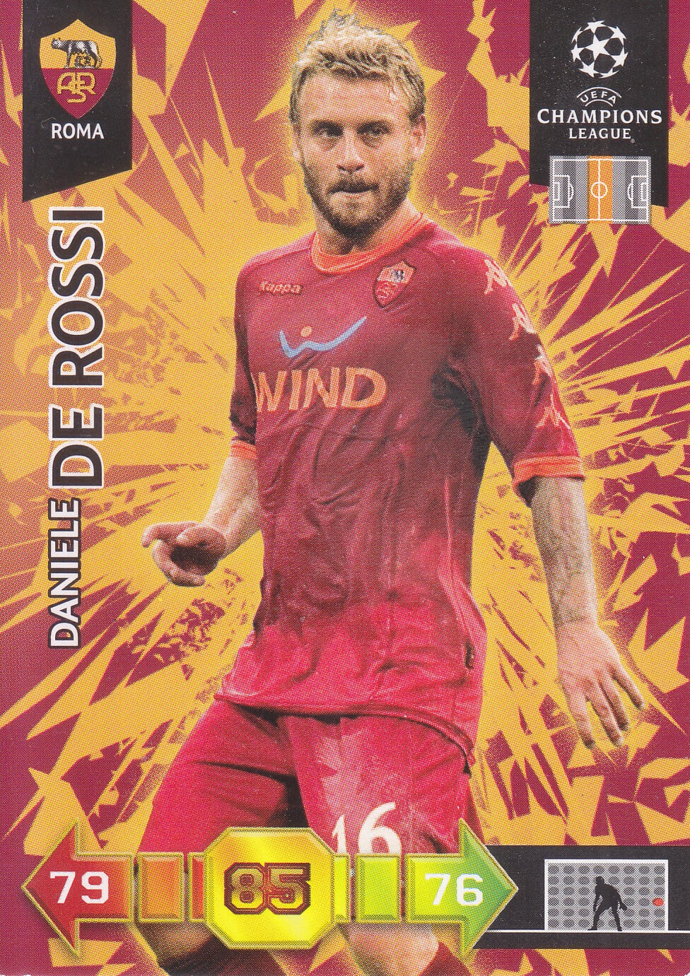 Daniele de Rossi / AS Rom / Panini Champions League 2010 / Basis Karte / Nr. 259