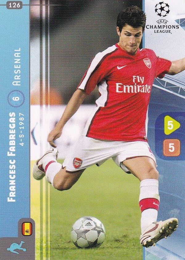 Francesc Fabregas / Arsenal London / Panini Champions League 2008 / Basis Karte / Nr. 126
