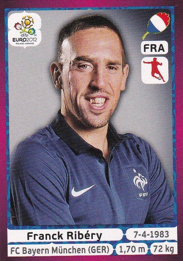 Franck Ribery / Frankreich / Panini EM 2012 / Basis Bild / Nr. 474