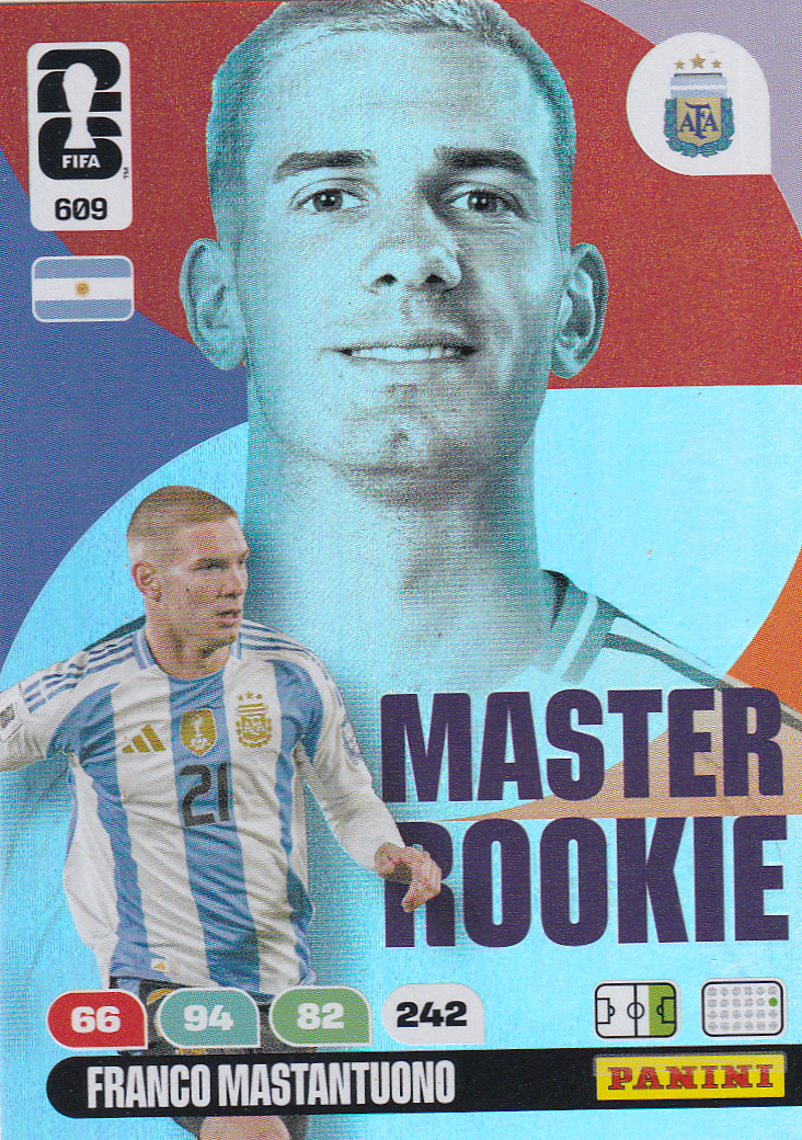 Franco Mastantuono - Argentinien - Panini WM 2026 - Master Rookie - Nr. 609