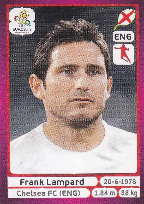 Frank Lampard / England / Panini EM 2012 / Basis Bild / Nr. 500