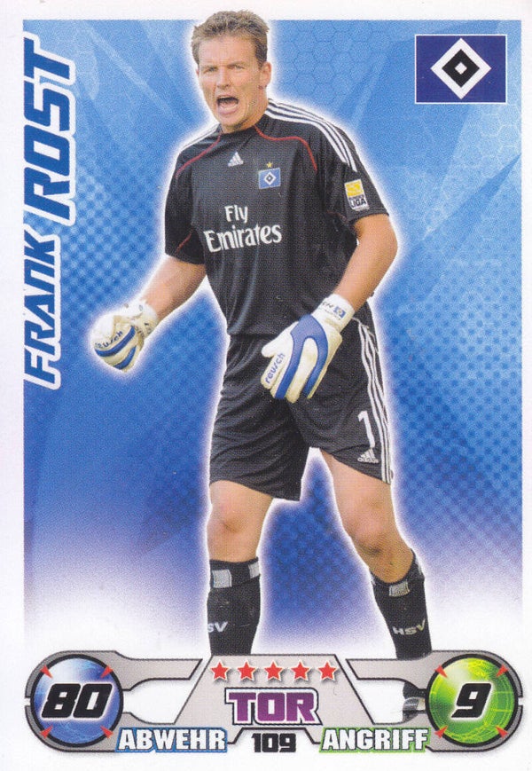 Frank Rost / Hamburger SV / Topps Match Attax 2009 / Basis Karte / Nr. 109