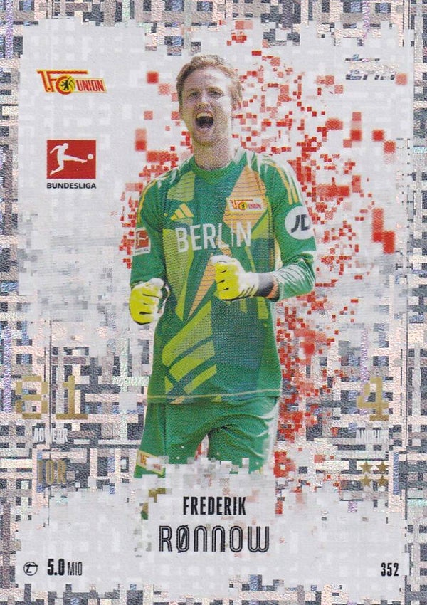 Frederik Rönnow / 1.FC Union Berlin / Topps Match Attax 2024 / White Pixel Pitch / Nr. 352