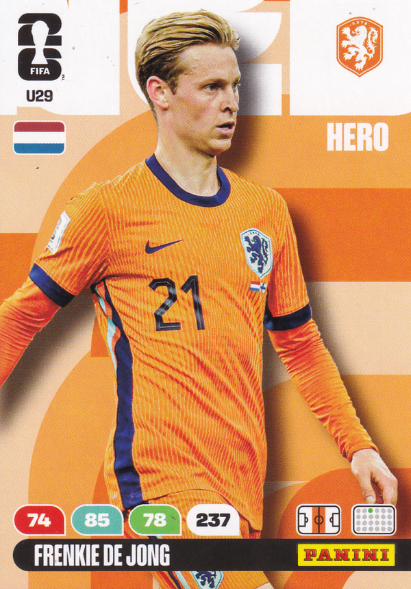 Frenkie de Jong - Holland - Panini WM 2026 - Hero - Update - Nr.U29
