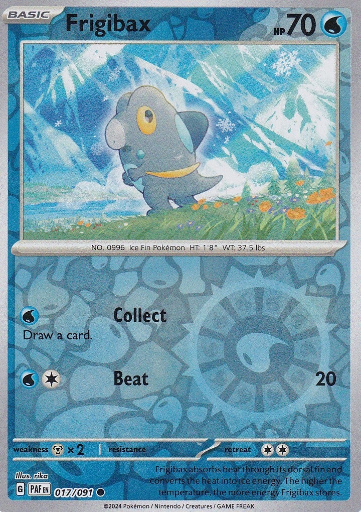 Frigibax / Pokemon / Paldean Fates 2024 / Basis Holo / Nr. 017/091