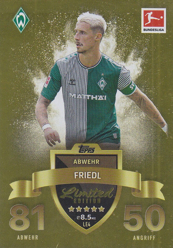 Marco Friedl SV Werder Bremen limitierte Karte Nr.LE4