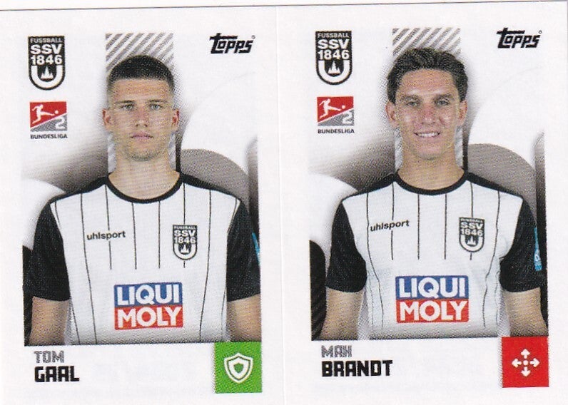 Tom Gaal & Max Brandt - SSV Ulm 1846 - Topps Bundesliga 2024 - Doppelbild - Nr. 515 Nr. 516