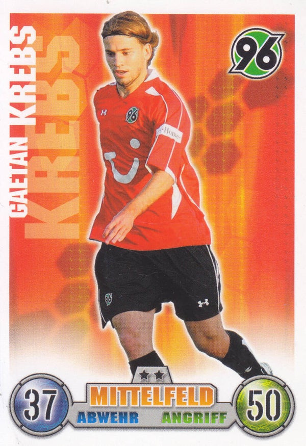 Gaetan Krebs / Hannover 96 / Topps Match Attax 2008 / Basis Karte / Nr. 154