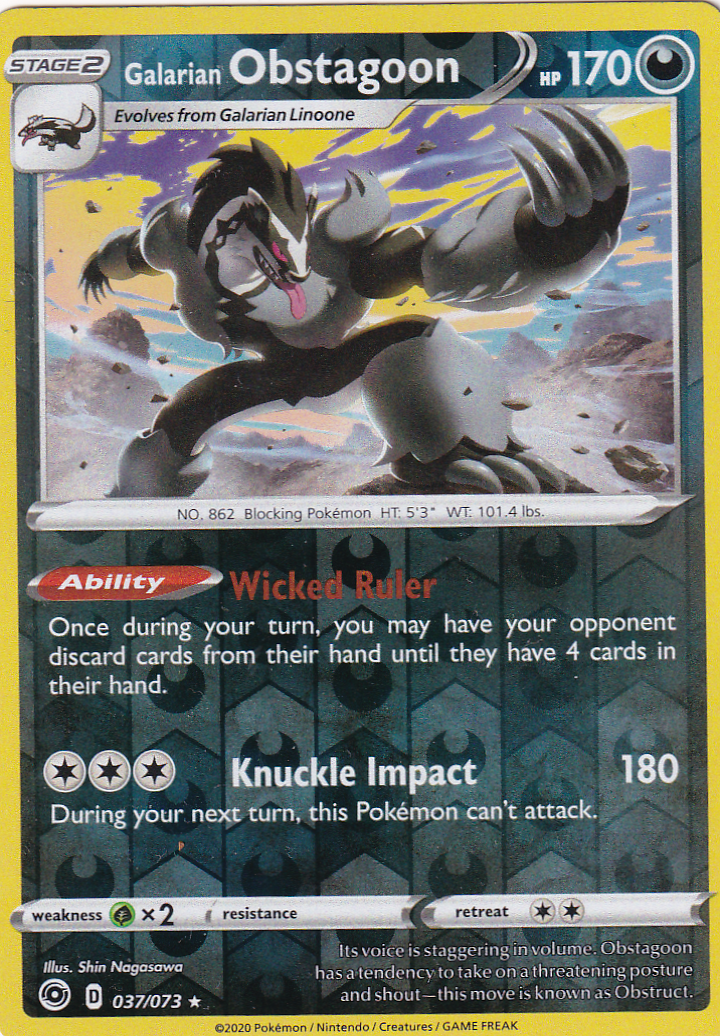 Galarian Obstagoon - Serie Champions Path 2020 - Stage 2 - Nr. 037/073