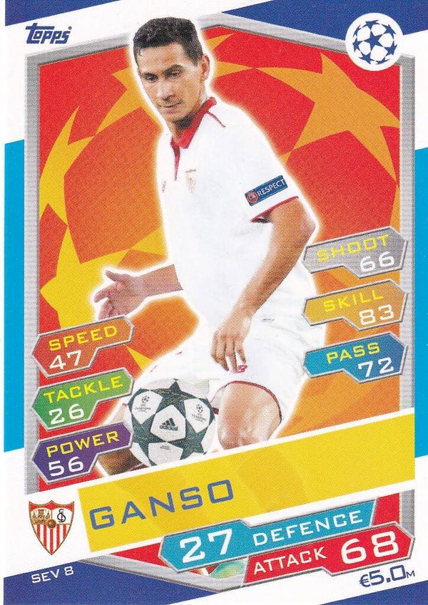 Ganso / FC Sevilla / Topps Champions League 2016 / Basis Karte / Nr. SEV 8
