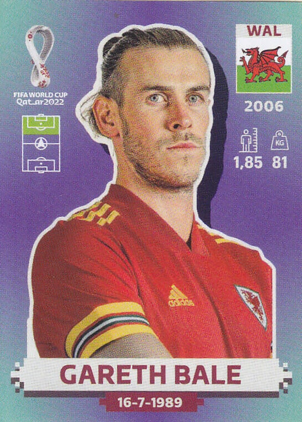 Gareth Bale / Wales / Panini WM 2022 / Basis Bild / Nr. WAL 17