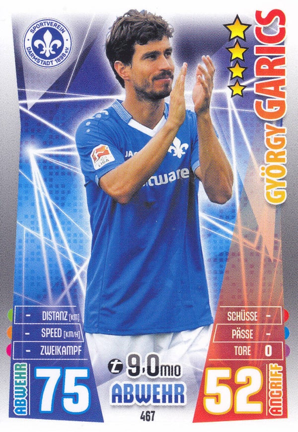 György Garics / Darmstadt 98 / Topps Match Attax 2015 / Basis Karte / Nr. 467