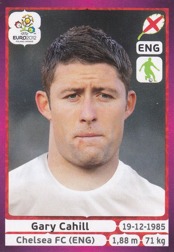 Gary Cahill / England / Panini EM 2012 / Basis Bild / Nr. 495