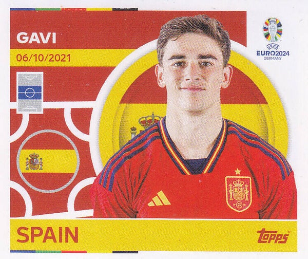 Gavi / Spanien / Topps EM 2024 / Basis Bild / Nr. ESP 11