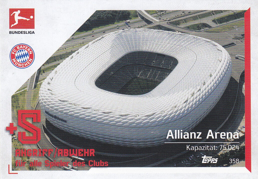 Bayern München / Topps Match Attax 2021 / Allianz Arena / Stadion Karte / Nr. 358