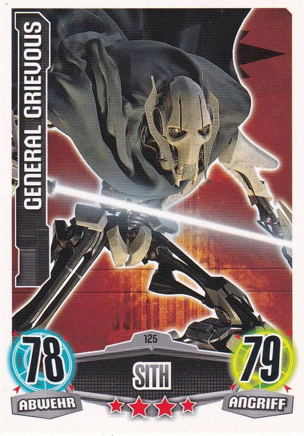 General Grievous / Topps Star Wars Force Attax 2012 / Sith / Separatist / Nr. FAMOV1 125