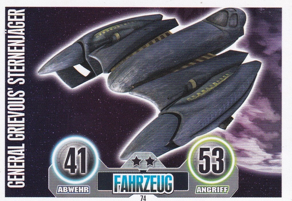 General Grievous Sternenjäger / Topps Star Wars Force Attax 2010 / Fahrzeug / Separatist / Nr. FA 74