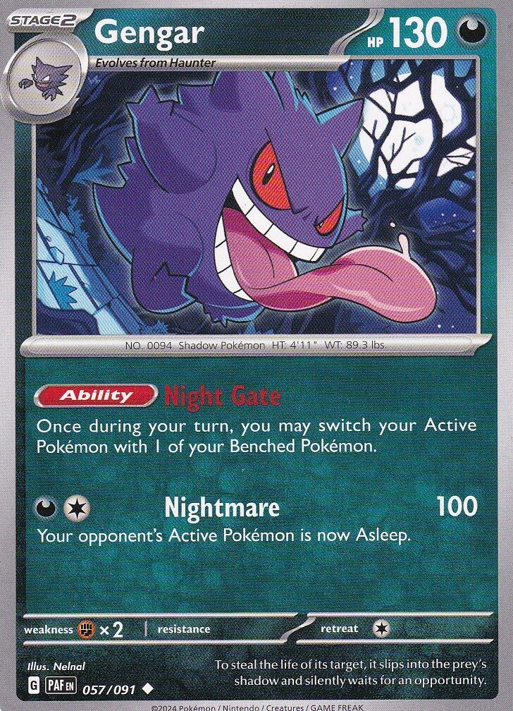 Gengar / Pokemon / Scarlet & Violet Paldean Fates / Stage 2 / Nr. 057/091