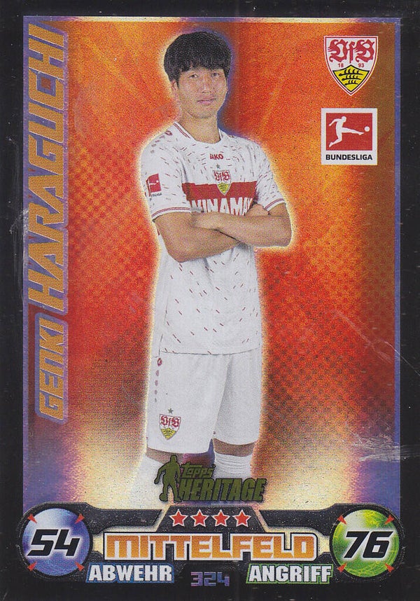 Genki Haraguchi / VFB Stuttgart / Topps Match Attax 2023 / Heritage / Nr.324