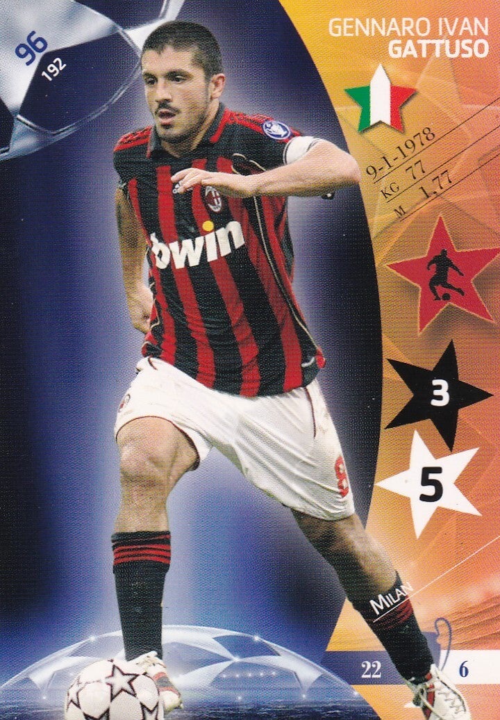 Gennaro Ivan Gattuso / AC Mailand / Panini Champions League 2007 / Basis Karte / Nr. 96/192