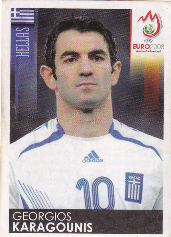 Georgios Karagounis - Griechenland - Panini EM 2008 - Basis Bild - Nr. 376