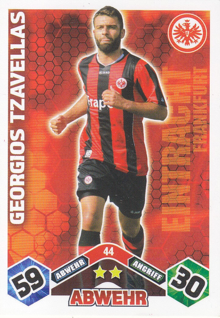 Georgios Tzavellas / Eintracht Frankfurt / Topps Match Attax 2010 / Basis Karte / Nr. 44