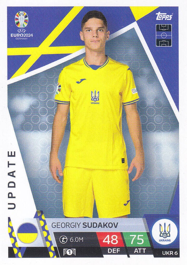 Georgiy Sudakov / Ukraine / Topps EM 2024 / Update Karte / Nr. UKR 6