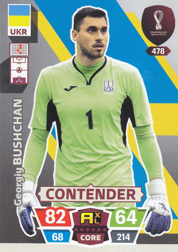 Georgiy Bushchan / Ukraine / Panini WM 2022 / Basis Karte / Nr. 478