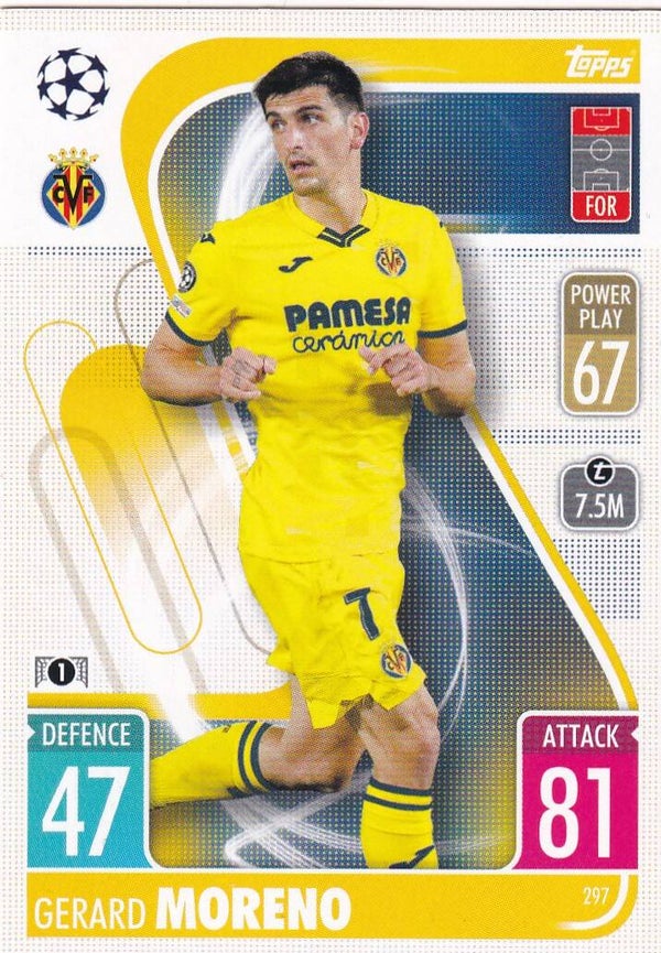 Gerard Moreno - Villa Real - Topps Champions League 2021 - Basis Karte - Nr. 297
