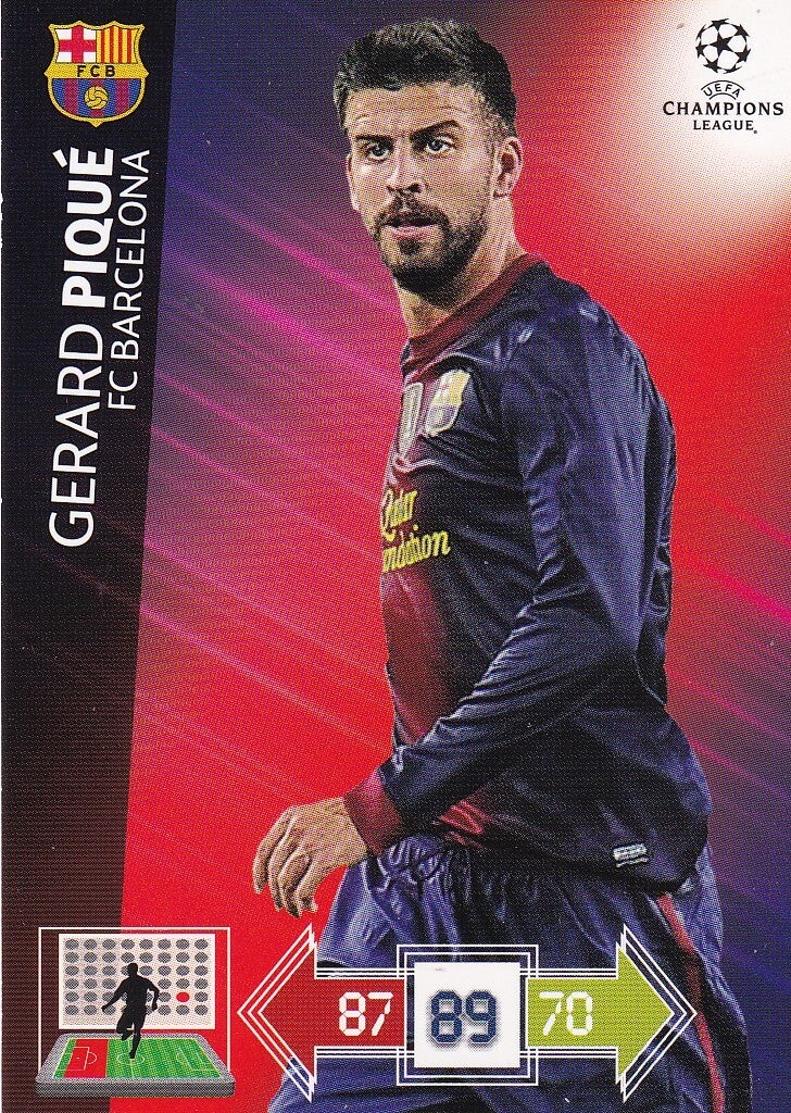 Gerard Pique / FC Barcelona / Topps Champions League 2012 / Basis Karte / Nr. 26