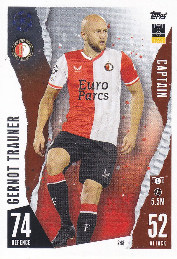 Gernot Trauner / Feyenoord Rotterdam / Topps Champions League 2023 / Basis Karte / Nr.248