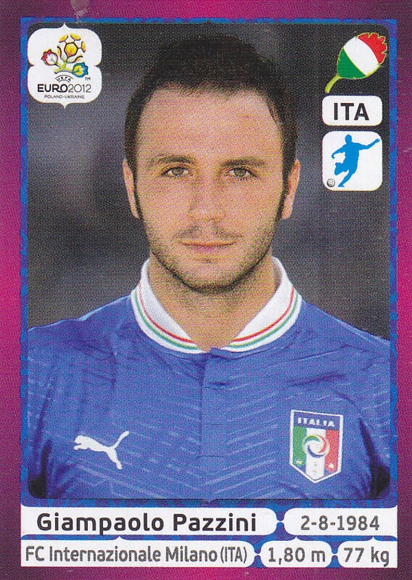 Giampaolo Pazzini / Italien / Panini EM 2012 / Basis Bild / Nr. 334