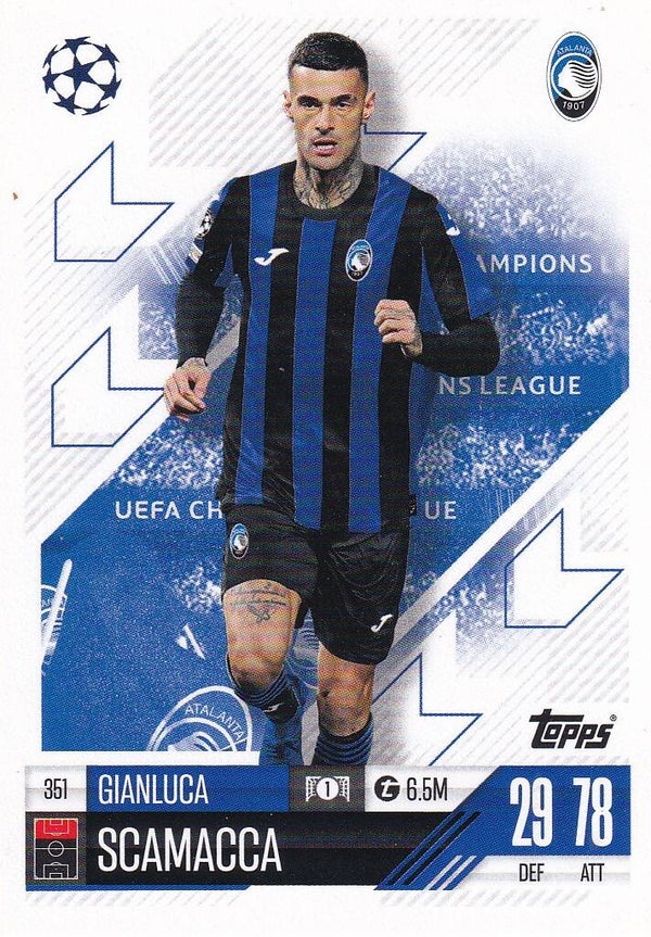 Gianluca Scamacca - Atalanta Bergamo - Topps Champions League 2024 - Basis Karte - Nr. 351