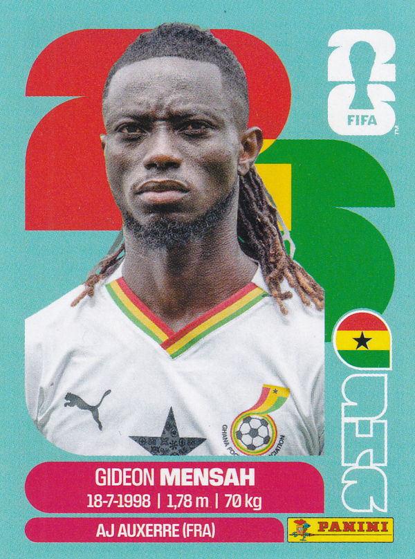 Gideon Mensah - Ghana - Panini WM 2026 - Basis Bild - GHA7