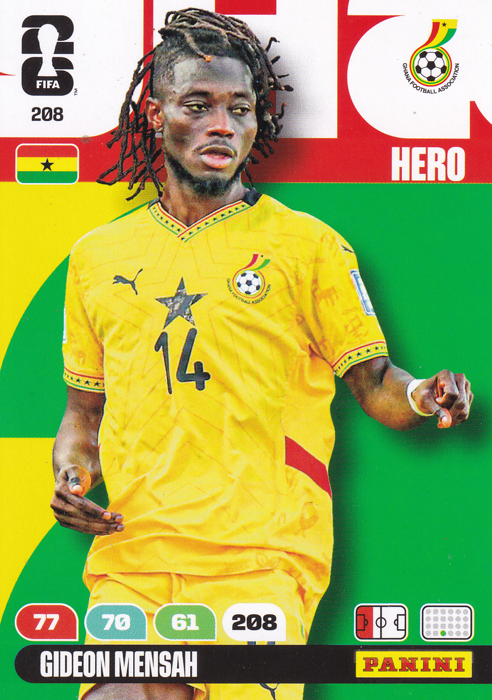 Gideon Mensah - Ghana - Panini WM 2026 - Hero - Nr. 208