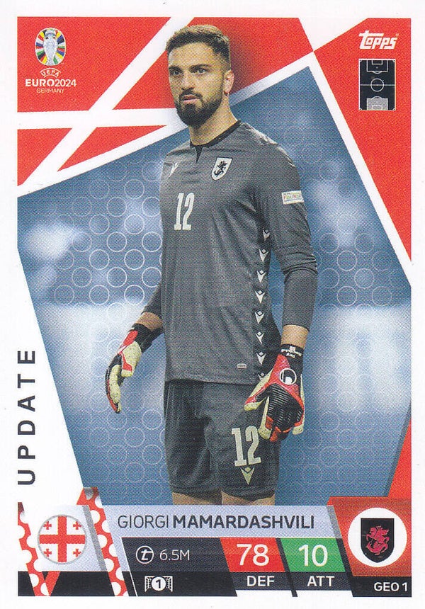 Giorgi Mamardashvili - Georgien - Topps EM 2024 - Update Karte - Nr. GEO 1