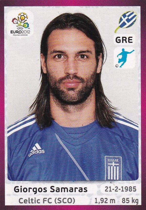 Giorgos Samaras - Griechenland - Panini EM 2012 - Basis Bild - Nr. 103