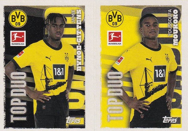 Bynoc Gittens & Youssoufa Moukoko / Borussia Dortmund / Topps Bundesliga 2023 / Topps Duo / Nr, 134 135