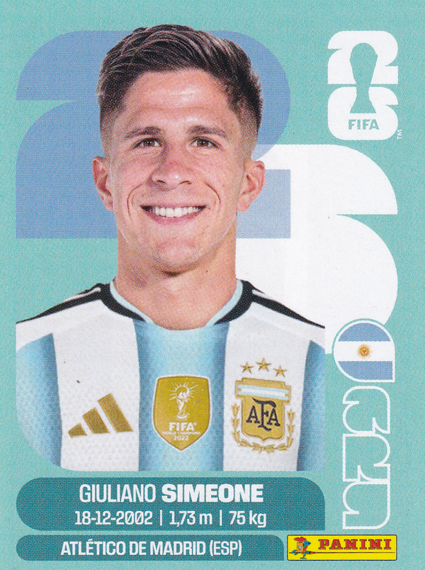 Giuliano Simeone - Argentinien - Panini WM 2026 - Basis Bild - ARG20