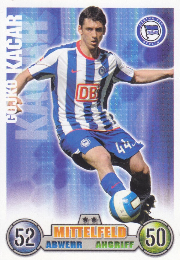 Gojko Kacar / Hertha BSC Berlin / Topps Match Attax 2008 / Basis Karte / Nr.9