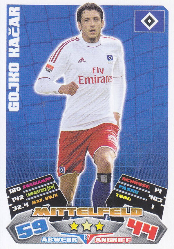 Gojko Kacar / Hamburger SV / Topps Match Attax 2012 / Basis Karte / Nr.137